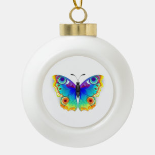 Rainbow Butterfly Peacock Eye Keramische Bal Ornament