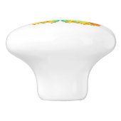 Rainbow Butterfly Peacock Eye Keramische Knop (Zijkant)