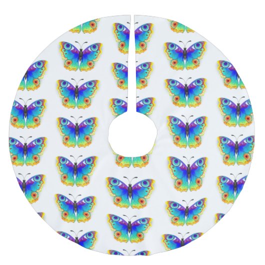 Rainbow Butterfly Peacock Eye Kerstboom Rok (Voorkant)