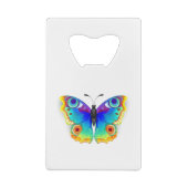 Rainbow Butterfly Peacock Eye Kredietkaart Flessenopener (Achterkant)