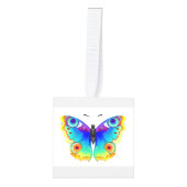 Rainbow Butterfly Peacock Eye Kubus Ornament (Voorkant)