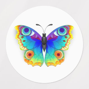 Rainbow Butterfly Peacock Eye Labels