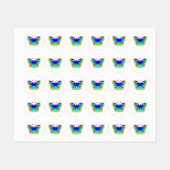 Rainbow Butterfly Peacock Eye Labels (Vel)