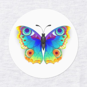 Rainbow Butterfly Peacock Eye Labels