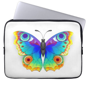 Rainbow Butterfly Peacock Eye Laptop Sleeve