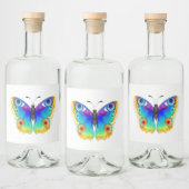 Rainbow Butterfly Peacock Eye Likeurfles Etiket (Flessen)