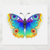 Rainbow Butterfly Peacock Eye Likeurfles Etiket (Enkel label)