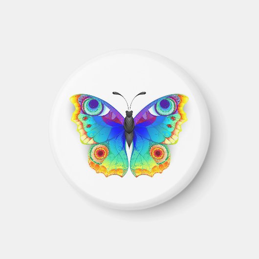 Rainbow Butterfly Peacock Eye Magneet (Voorkant)