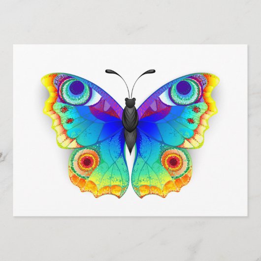 Rainbow Butterfly Peacock Eye Menu (Voorkant)