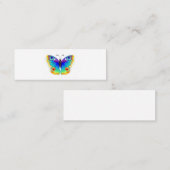 Rainbow Butterfly Peacock Eye Mini Visitekaartje (Voorkant / Achterkant)