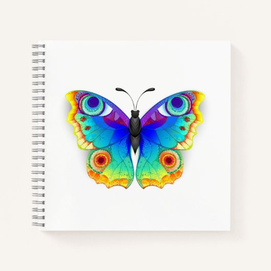 Rainbow Butterfly Peacock Eye Notitieboek (Voorkant)
