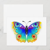 Rainbow Butterfly Peacock Eye Notitiekaartje (Voorkant / Achterkant)