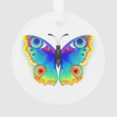 Rainbow Butterfly Peacock Eye Ornament (achterkant)