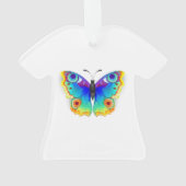 Rainbow Butterfly Peacock Eye Ornament (achterkant)