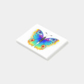 Rainbow Butterfly Peacock Eye Post-it® Notes (Schuin)