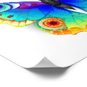 Rainbow Butterfly Peacock Eye Poster (Hoek)