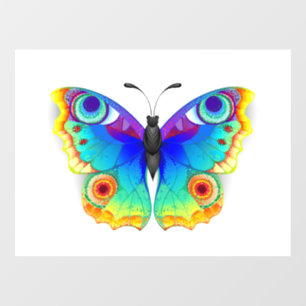 Rainbow Butterfly Peacock Eye Raamsticker