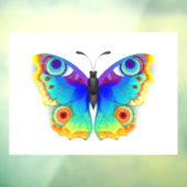 Rainbow Butterfly Peacock Eye Raamsticker (Vel 3)