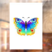 Rainbow Butterfly Peacock Eye Raamsticker (Vel 2)