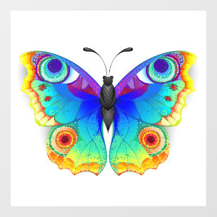 Rainbow Butterfly Peacock Eye Raamsticker