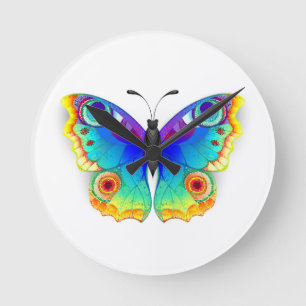 Rainbow Butterfly Peacock Eye Ronde Klok