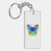 Rainbow Butterfly Peacock Eye Sleutelhanger (Voorkant Links)