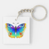 Rainbow Butterfly Peacock Eye Sleutelhanger (Achterkant)