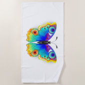 Rainbow Butterfly Peacock Eye Strandlaken (Voorkant)