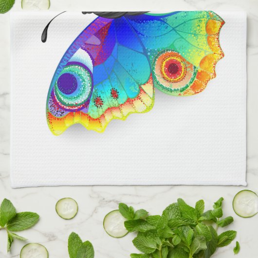 Rainbow Butterfly Peacock Eye Theedoek (Gevouwen)