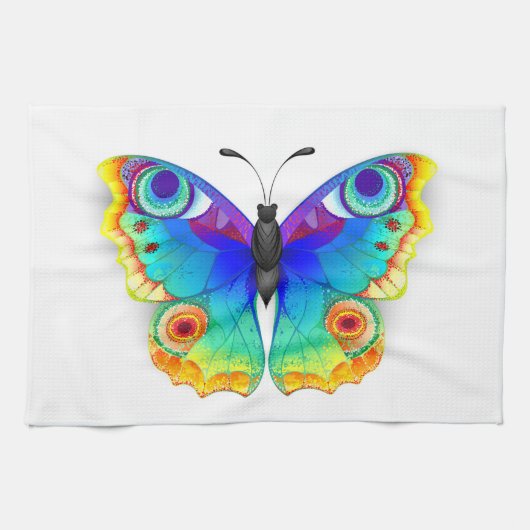 Rainbow Butterfly Peacock Eye Theedoek (Horizontaal)