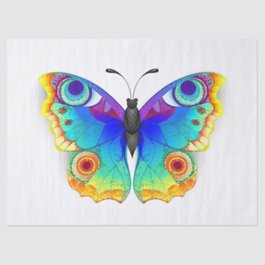 Rainbow Butterfly Peacock Eye Tissuepapier (Voorkant)
