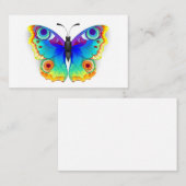 Rainbow Butterfly Peacock Eye Visitekaartje (Voorkant / Achterkant)
