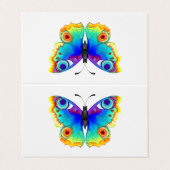 Rainbow Butterfly Peacock Eye Visitekaartjes (Buitenkant ongevouwen)