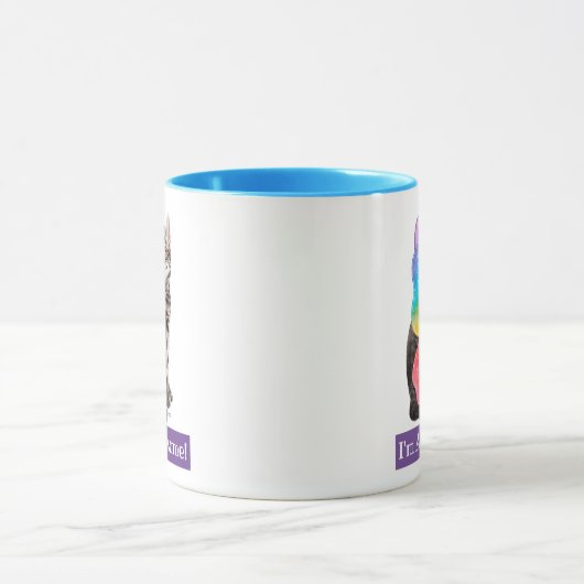 Rainbow Butterfly Princess Kitten Mok (Midden)