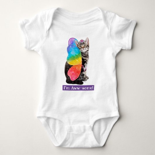 Rainbow Butterfly Princess Kitten Romper (Voorkant)