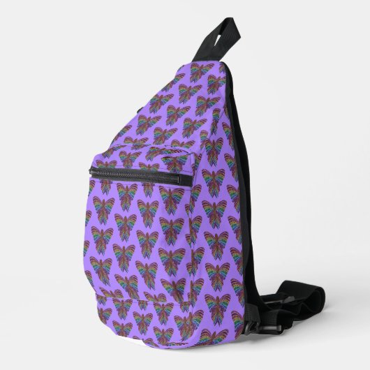 Rainbow Butterfly (purple) - Sling Bag (Rechterhoek)