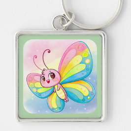 Rainbow Butterfly-Sleutelhanger Sleutelhanger