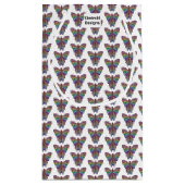 Rainbow Butterfly (wit) - Geschenkzak Klein Cadeauzakje (Achterkant)