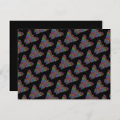 Rainbow Butterfly (zwart motief) - Briefkaart (Voorkant / Achterkant)