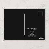 Rainbow Butterfly (zwart motief) - Briefkaart (Achterkant)