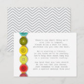 Rainbow Button Baby shower Insteekkaart Kaart (Voorkant / Achterkant)