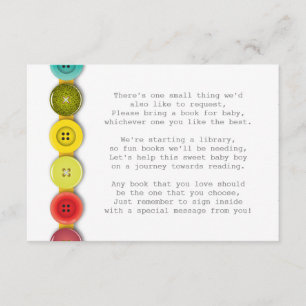 Rainbow Button Baby shower Insteekkaart Kaart