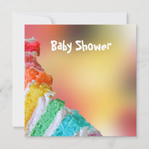 Rainbow Cake Baby shower Kaart