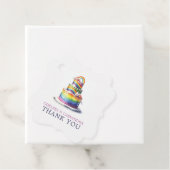 Rainbow Cake bruiloft Bedankjes Labels (In situ)