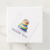 Rainbow Cake bruiloft Bedankjes Labels (In situ)