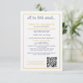 Rainbow Cake bruiloft Informatiekaartje (Staand voorkant)