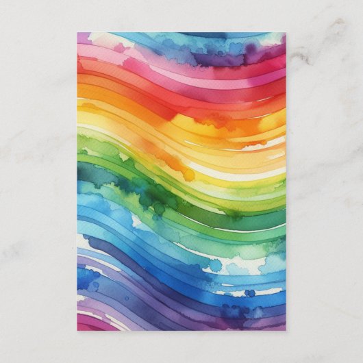 Rainbow Cake bruiloft Informatiekaartje (Achterkant)