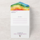 Rainbow Cake bruiloft uitnodiging (Buitenkant)