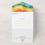 Rainbow Cake bruiloft uitnodiging (Buitenkant)