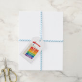 Rainbow Cake Happy Birthday - Aangepast op maat Cadeaulabel (Met Touw)